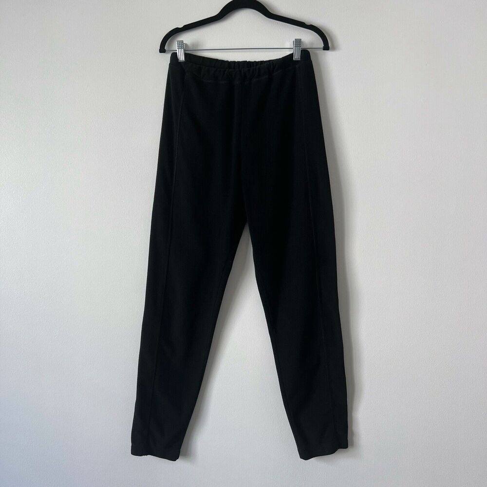 Vintage Versace Intensive Women Fleece Pants Size M Black Lounge Wear Made Italy